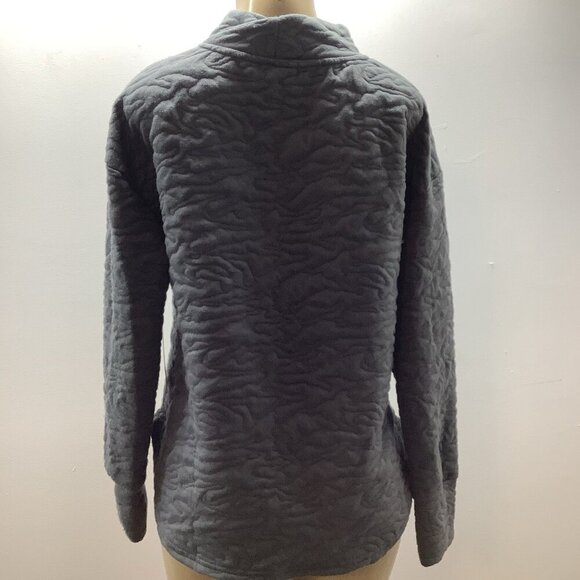 Nine West Active Size Large Women's Gray Quilted Sweatshirt With Pocket. New - Picture 5 of 7